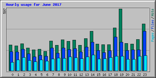 Hourly usage for June 2017